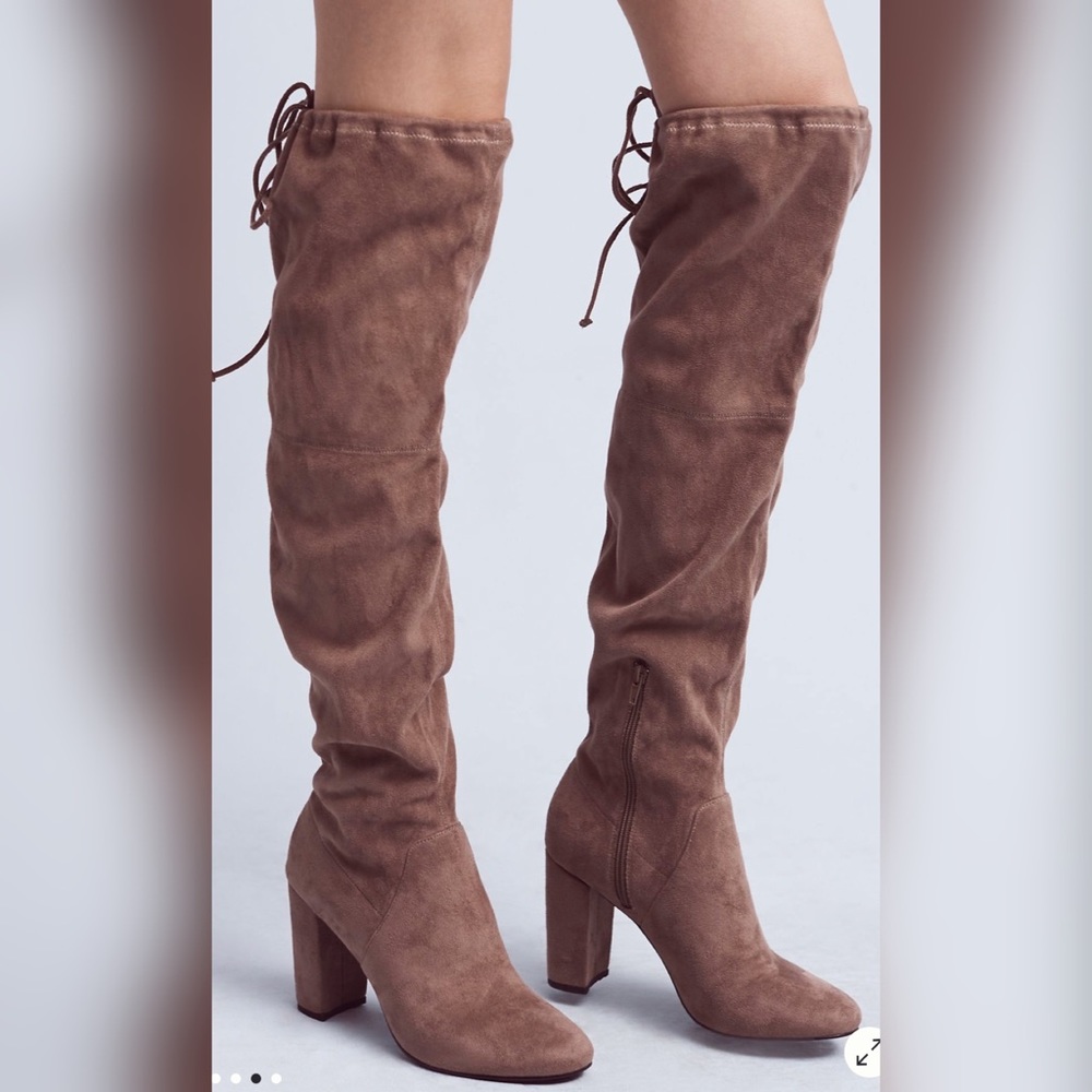 New Faryl Robin  Sofia Vegan Suede Knee-High Boots - Picture 3 of 7